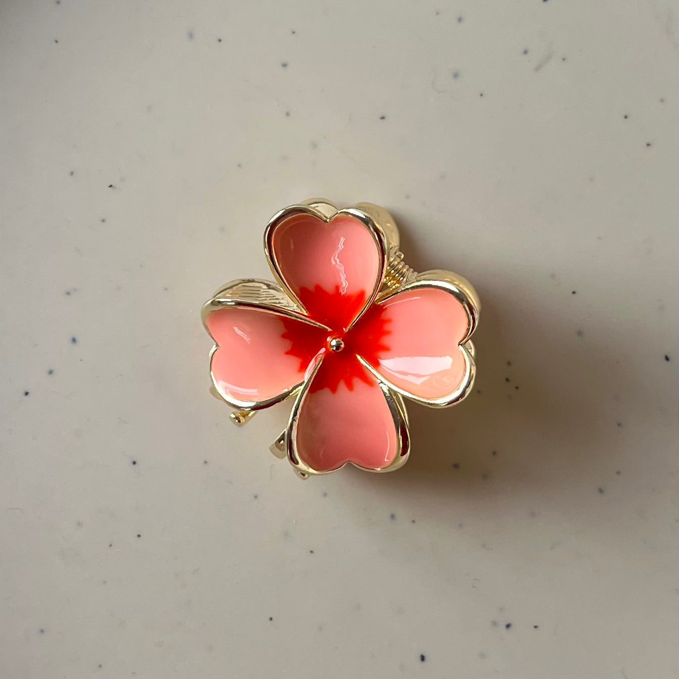 Gold Floral Hair Claw Clip - Set of 5 Piece Luxury Flower Clips