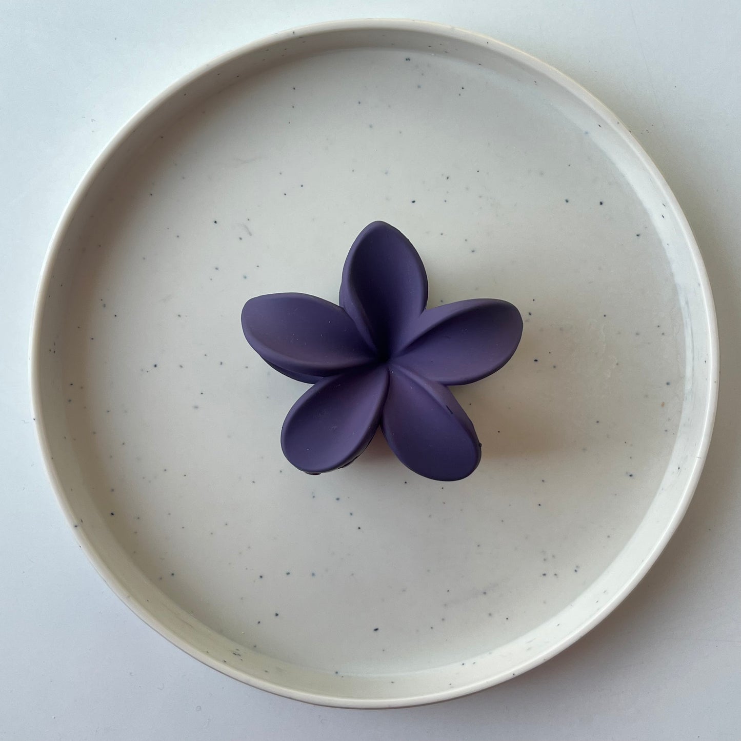 Matte Flower Claw Clip β Dark Set of 5 | Soft Touch Hair Claw for Women
