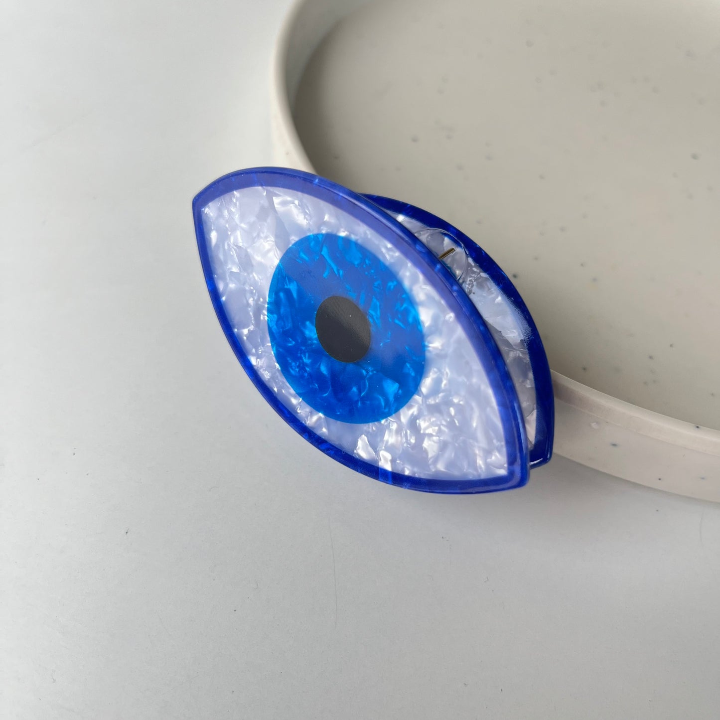 Evil Eye Hair Claw Set β Round & Oval Acrylic Claw Clips for Protection & Style