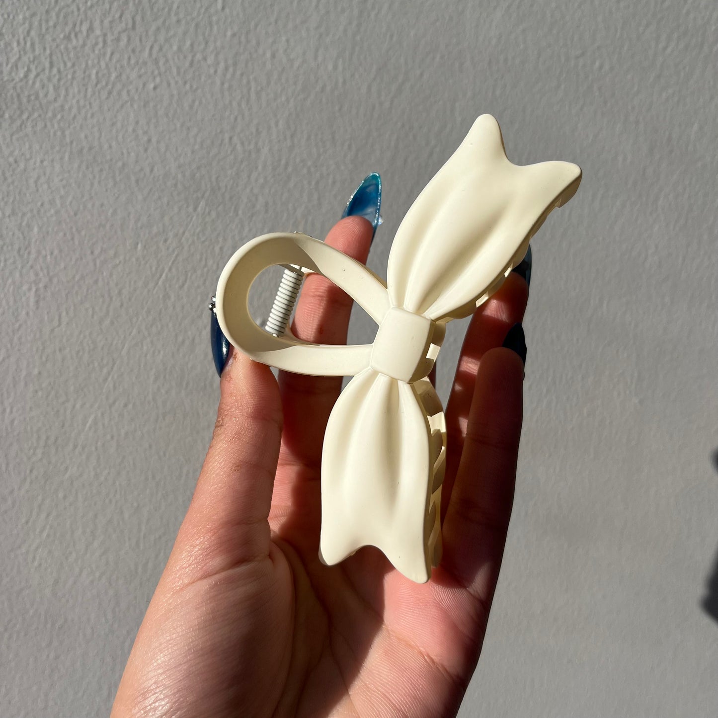 Matte Bow Hair Claw Clip β Elegant Soft Touch Ribbon Claw for Women & Girls