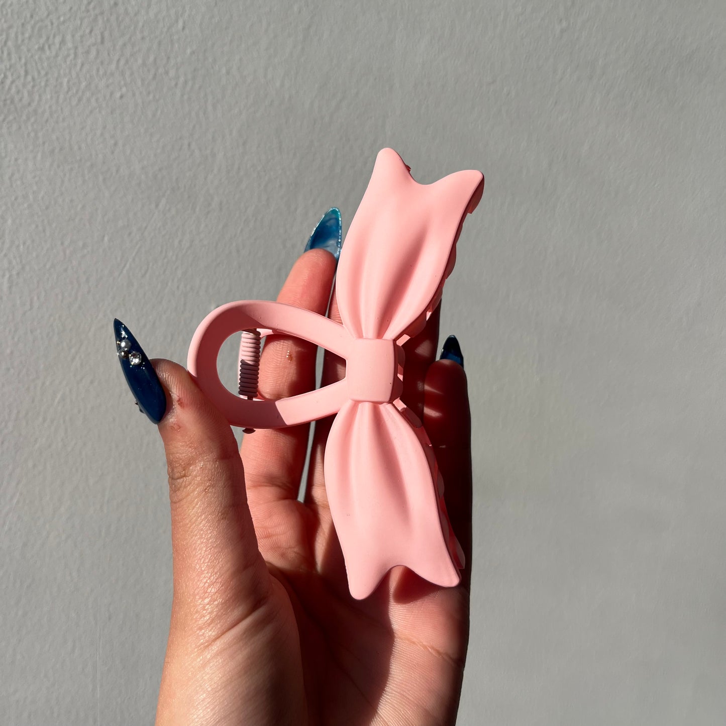 Matte Bow Hair Claw Clip β Elegant Soft Touch Ribbon Claw for Women & Girls