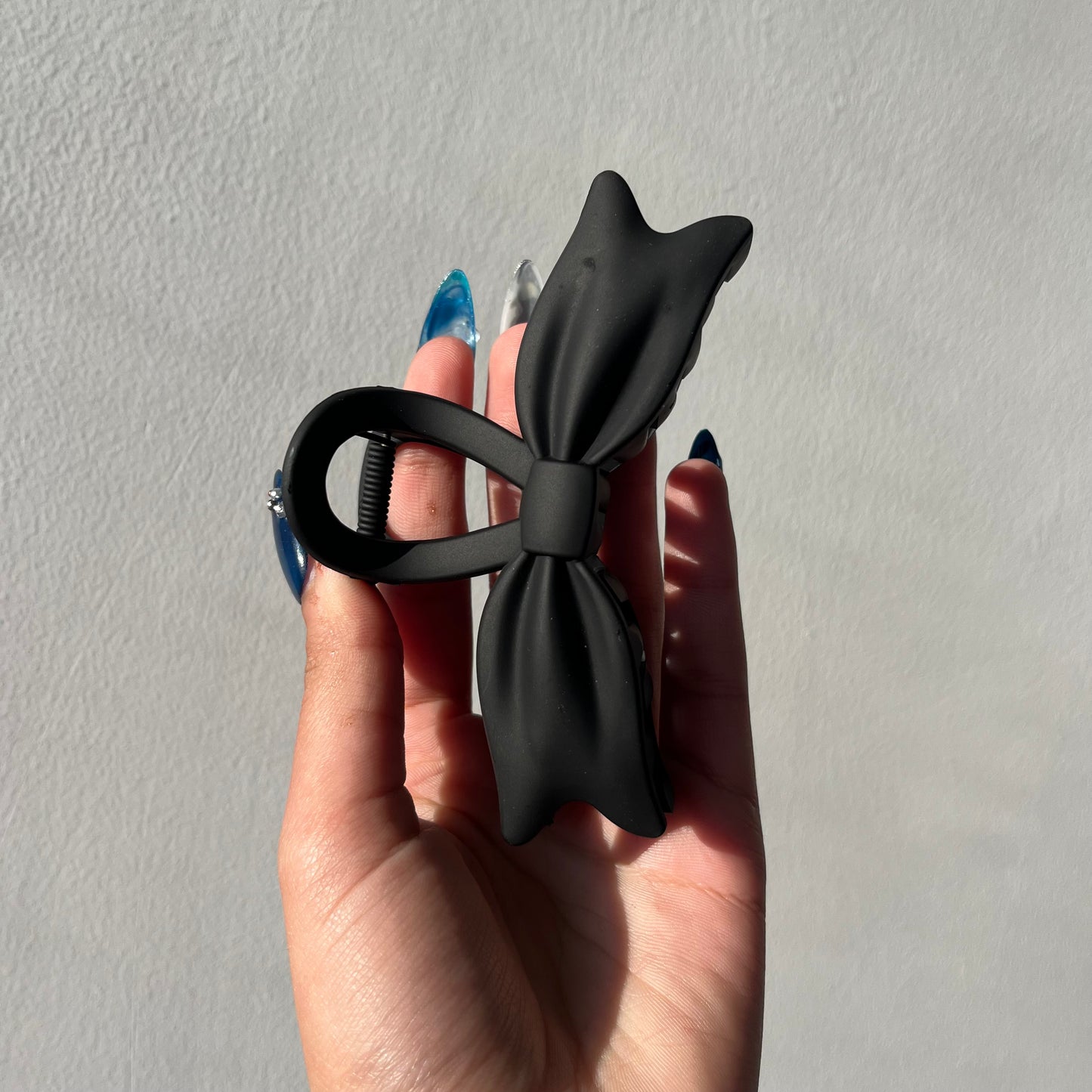 Matte Bow Hair Claw Clip β Elegant Soft Touch Ribbon Claw for Women & Girls