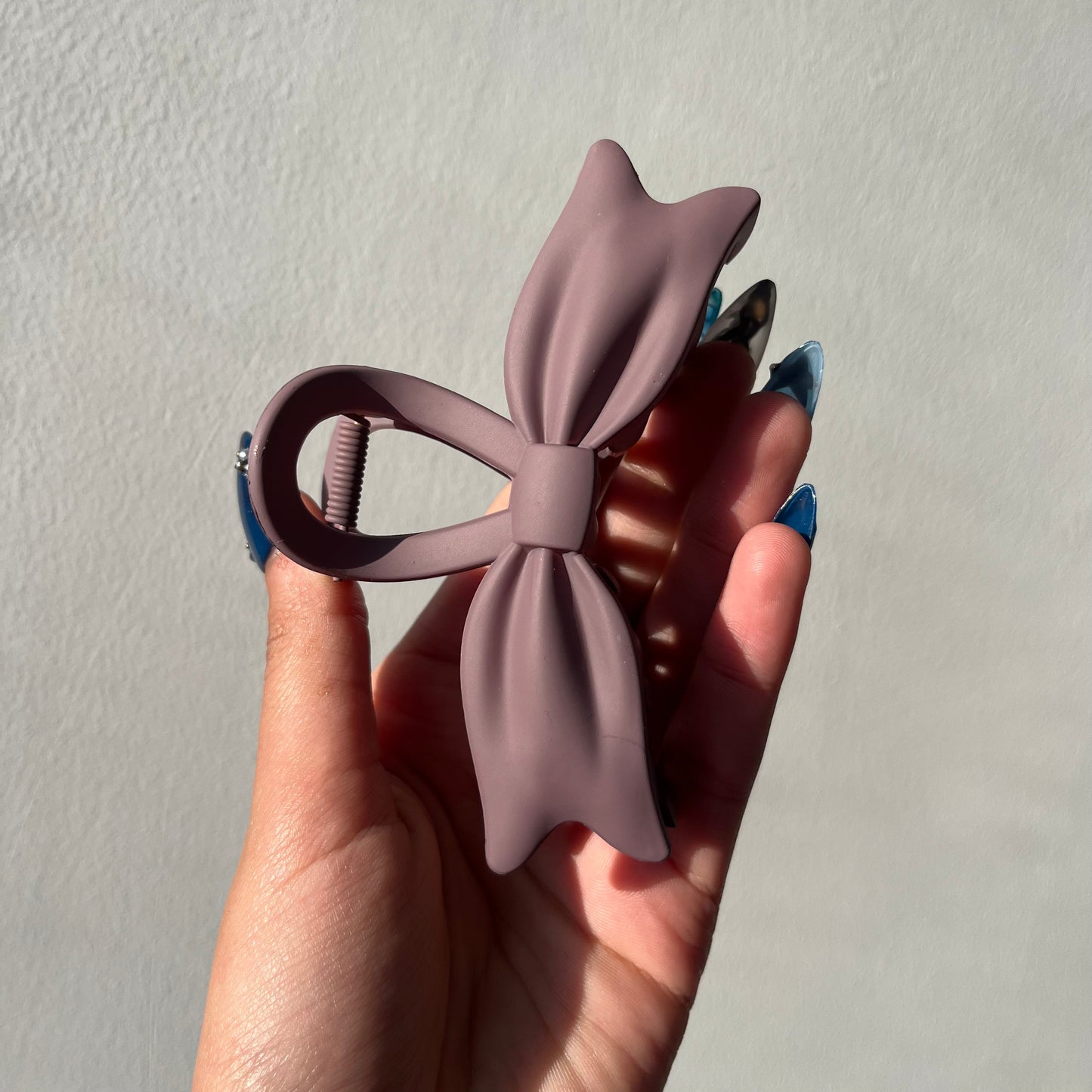 Matte Bow Hair Claw Clip β Elegant Soft Touch Ribbon Claw for Women & Girls