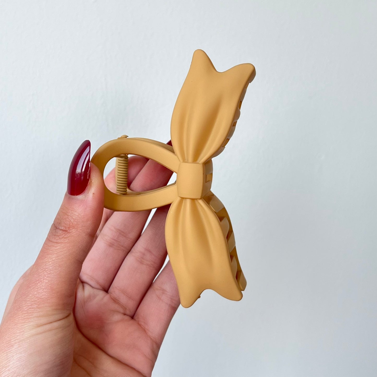 Matte Bow Hair Claw Clip β Elegant Soft Touch Ribbon Claw for Women & Girls